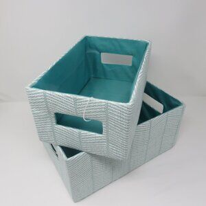 Storage and Organizer Fabric Basket Bin Set 2